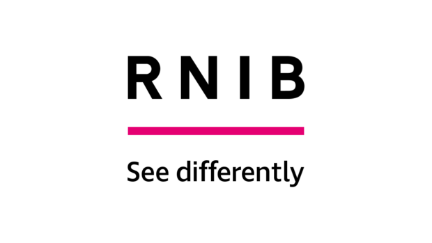 Graphic with RNIB (Royal National Institute of Blind People) logo saying underneath ‘see differently’.